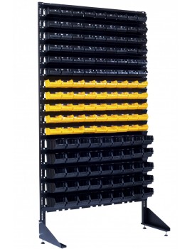 Торговый стенд с ящиками - 144 ячейки под зацепы и зажимы