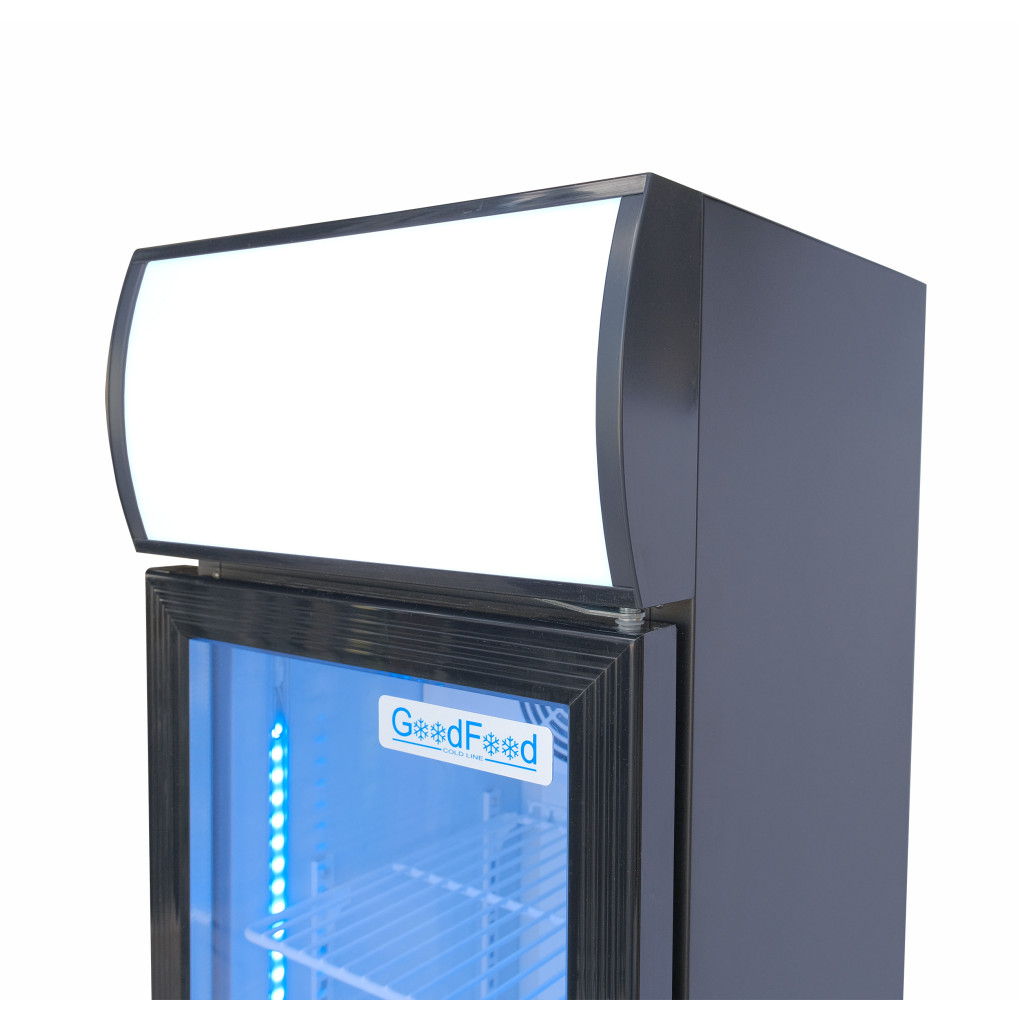 Шафа холодильна для напоїв GoodFood BC160BW2LEDCOL чорна-біла 