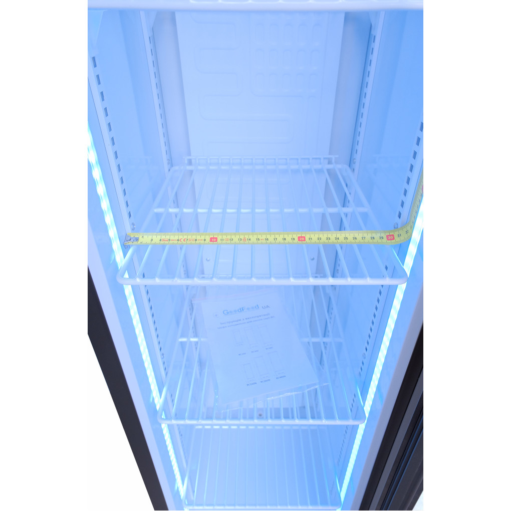 Шафа холодильна для напоїв GoodFood BC160BW2LEDCOL чорна-біла 