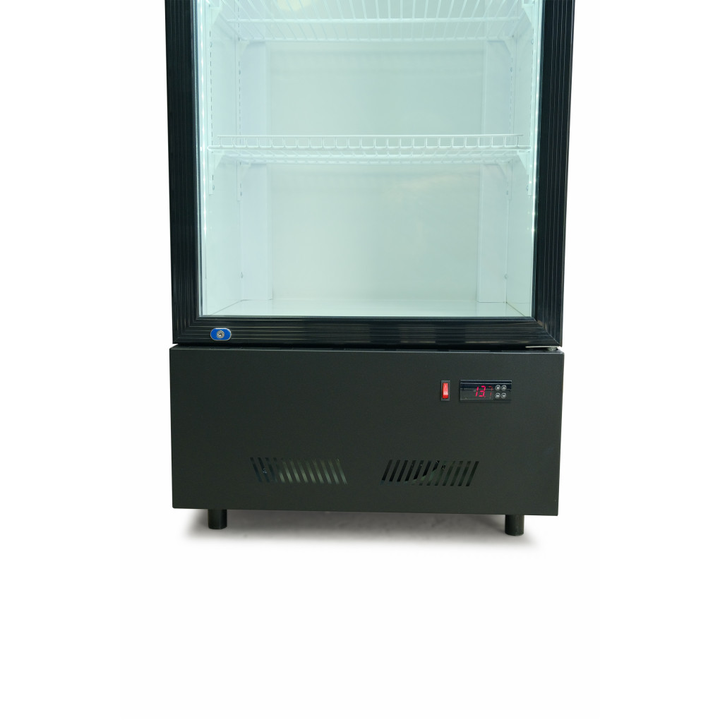 Шафа холодильна для напоїв GoodFood BC360NBW2LED чорна-біла 