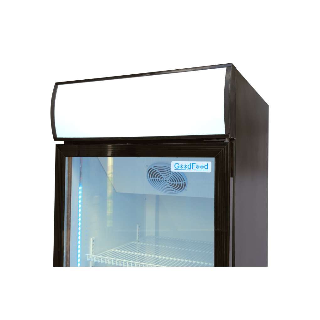 Шафа холодильна для напоїв GoodFood BC480BW2LED чорна-біла 