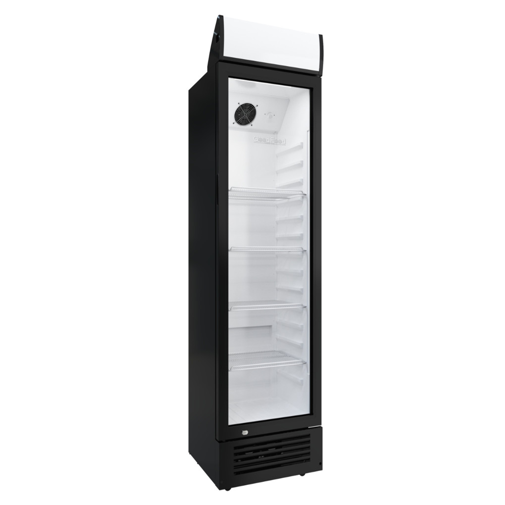 Шафа холодильна для напоїв GoodFood BC225BW2LED чорна-біла