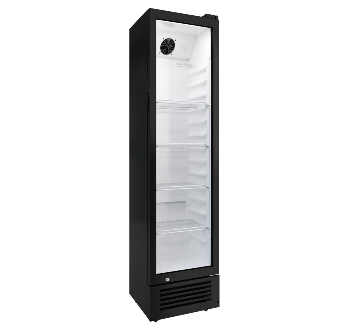 Шафа холодильна для напоїв GoodFood BC225NBW2LED чорна-біла