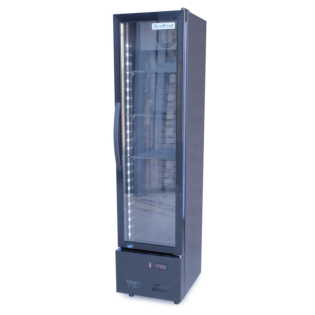 Шафа холодильна для напоїв GoodFood BC160NBB2LED чорна-чорна 