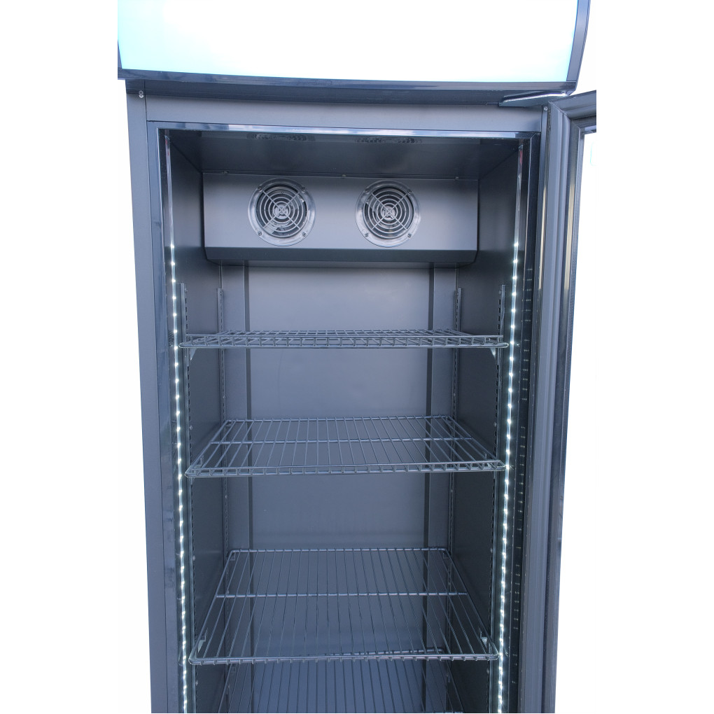 Шафа холодильна для напоїв GoodFood BC360BB2LED чорна-чорна 