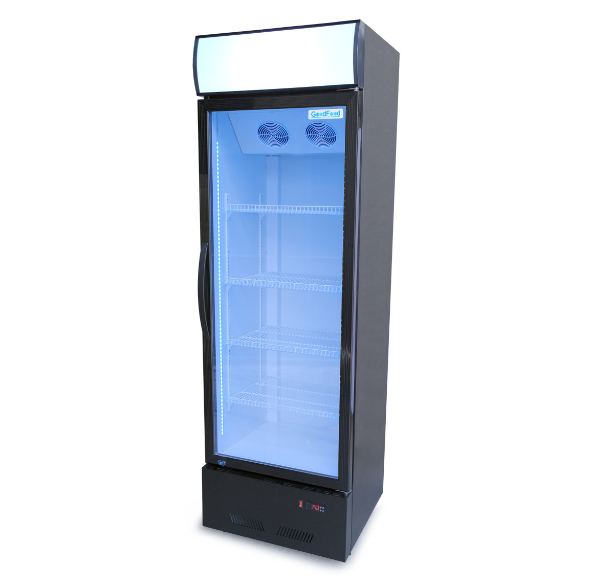 Шафа холодильна для напоїв GoodFood BC360BW2LEDCOL чорна-біла Шафа холодильна для напоїв GoodFood BC360BW2LEDCOL чорна-біла