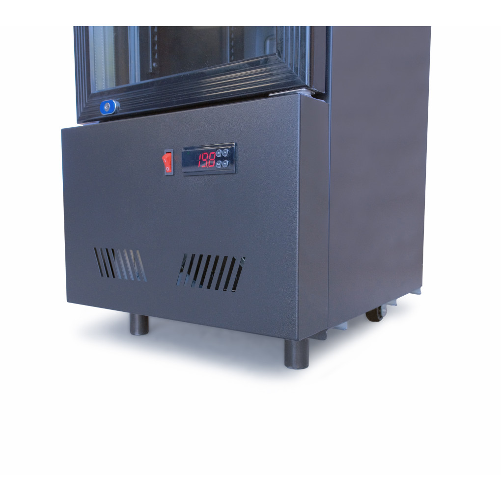 Шафа холодильна для напоїв GoodFood BC160BB2LED чорна-чорна 