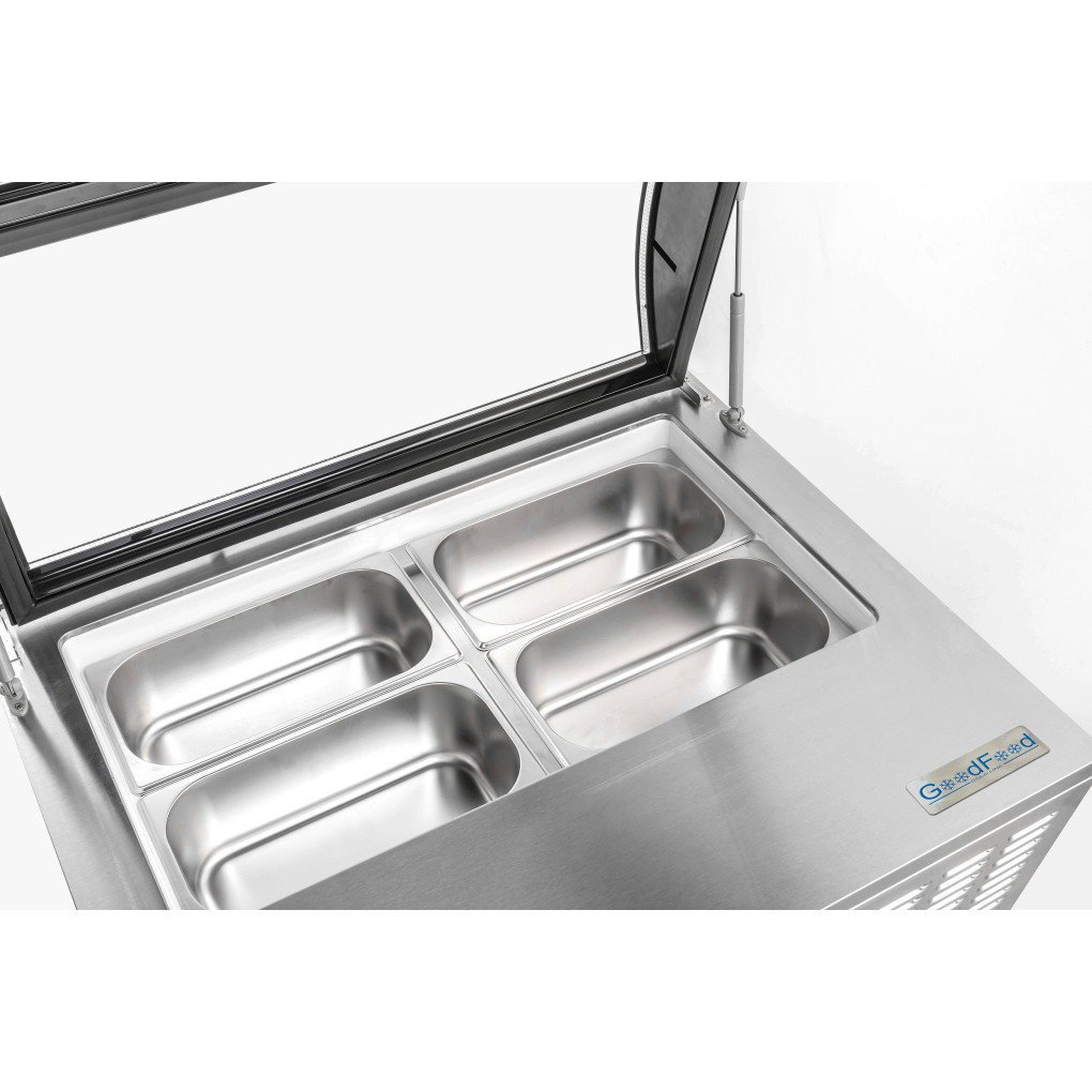 Вітрина для морозива GoodFood RTD67R вигнуте скло 