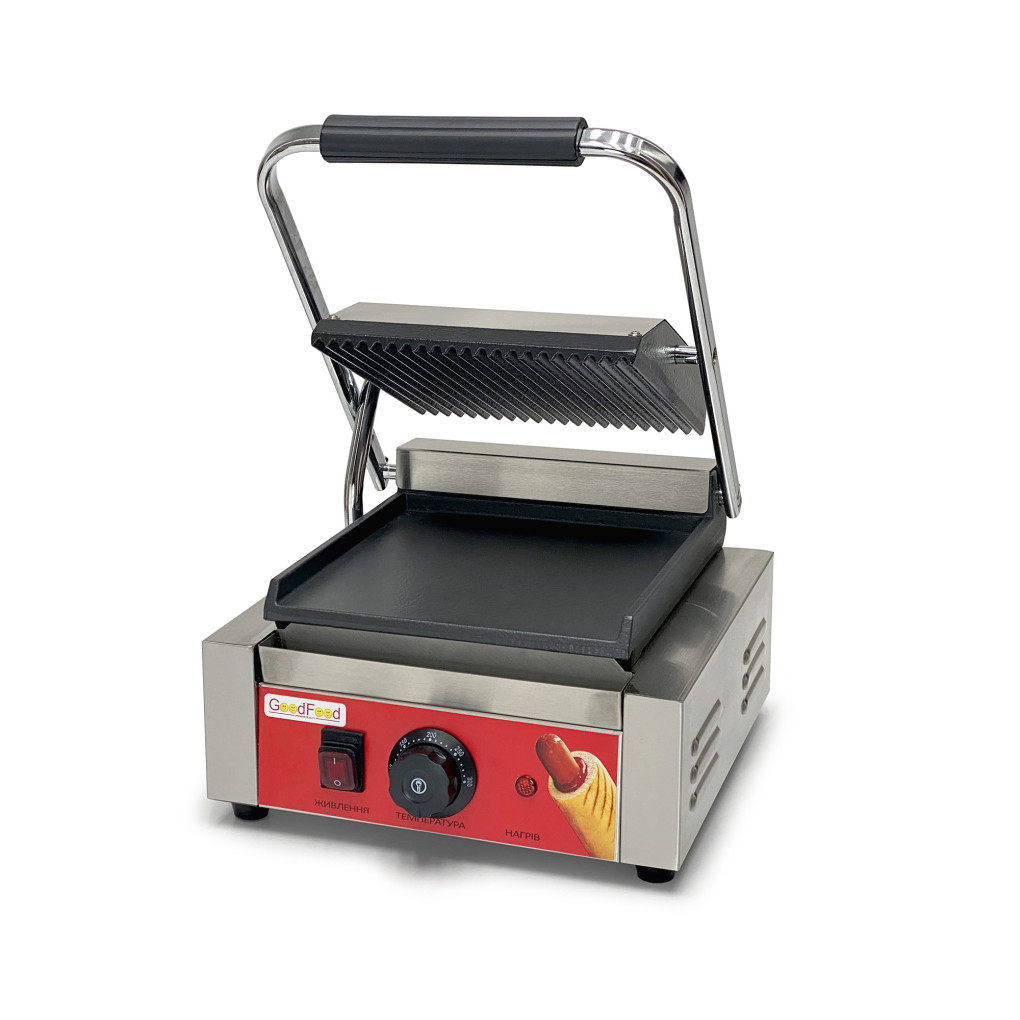 Гриль контактний GoodFood ECG10EA Panini RED 