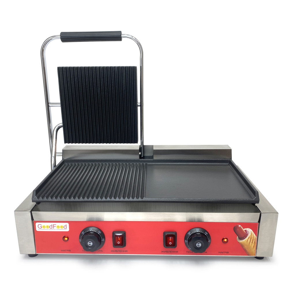 Гриль контактний із поверхнею для смаження GoodFood ECG201RF 