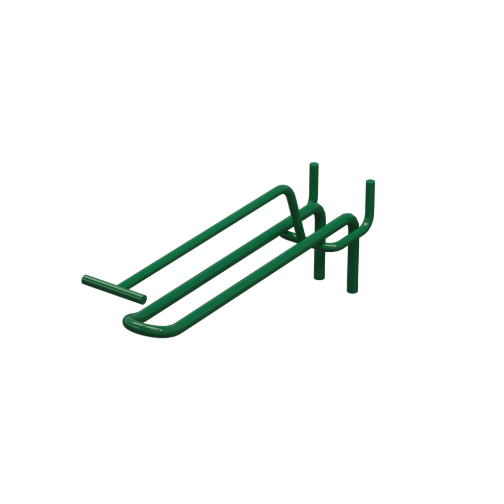 Крючок двойной с ценникодержателем для перфорации L-150 мм, d-5, Шаг 35 Зеленый RAL6029 