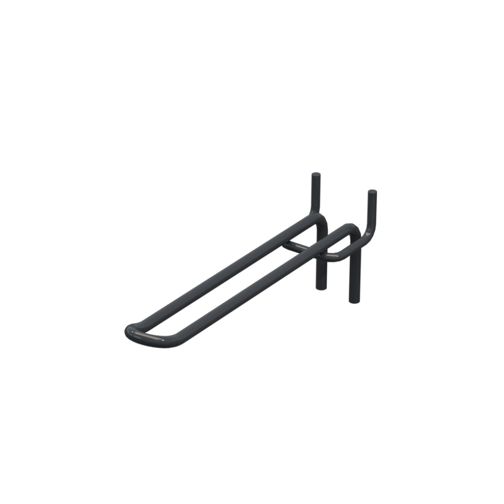 Крючок двойной для перфорации L-150 мм, d-5, Шаг 45 Антрацит RAL7024