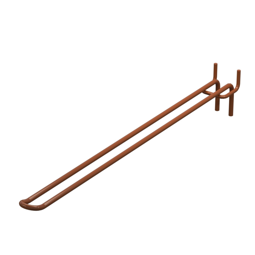 Крючок двойной для перфорации L-350 мм, d-5, Шаг 45 Коричневый RAL8023