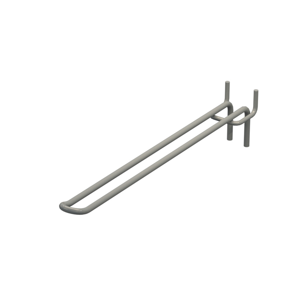 Крючок двойной для перфорации L-250 мм, d-5, Шаг 50 Серый RAL9006