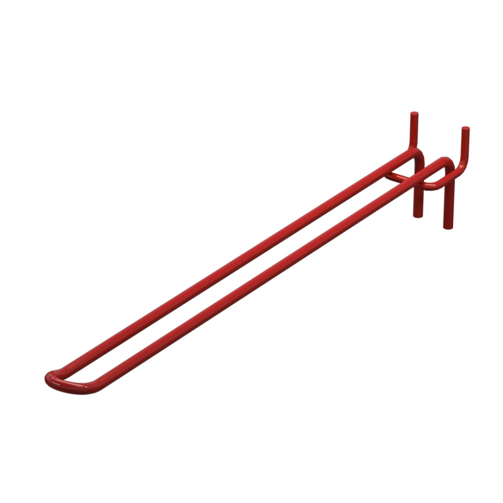 Крючок двойной для перфорации L-300 мм, d-5, Шаг 50 Красный RAL3020