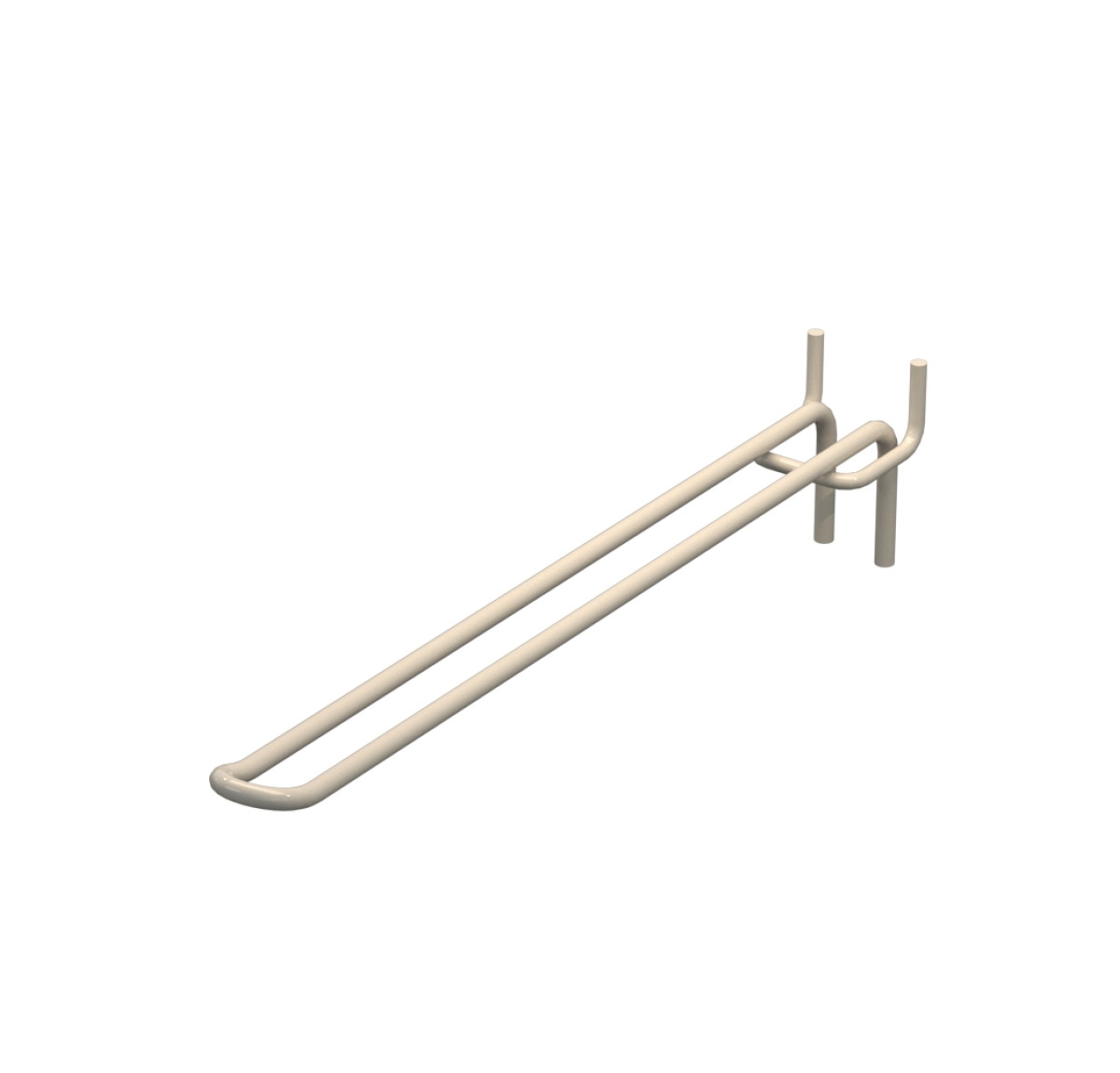 Крючок двойной для перфорации L-250 мм, d-5, Шаг 30 Бежевый RAL9001