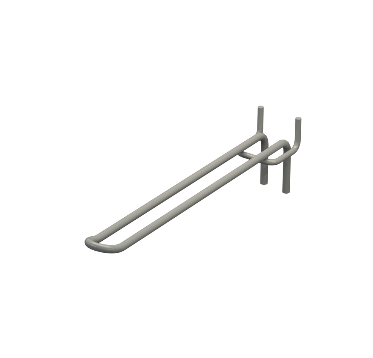Крючок двойной для перфорации L-200 мм, d-5, Шаг 30 Серый RAL9006