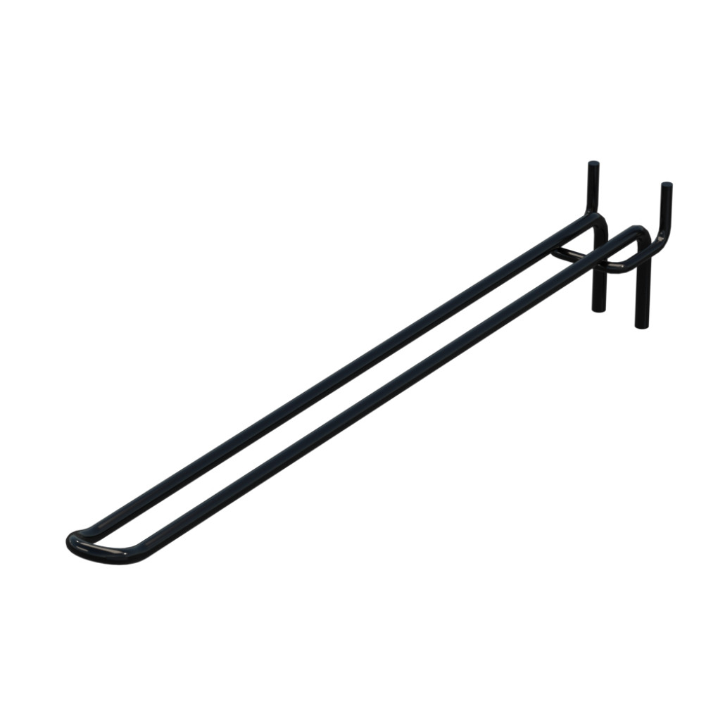 Гачок подвійний для перфорації L-300 мм, d-5, Крок 30 Чорний RAL9005