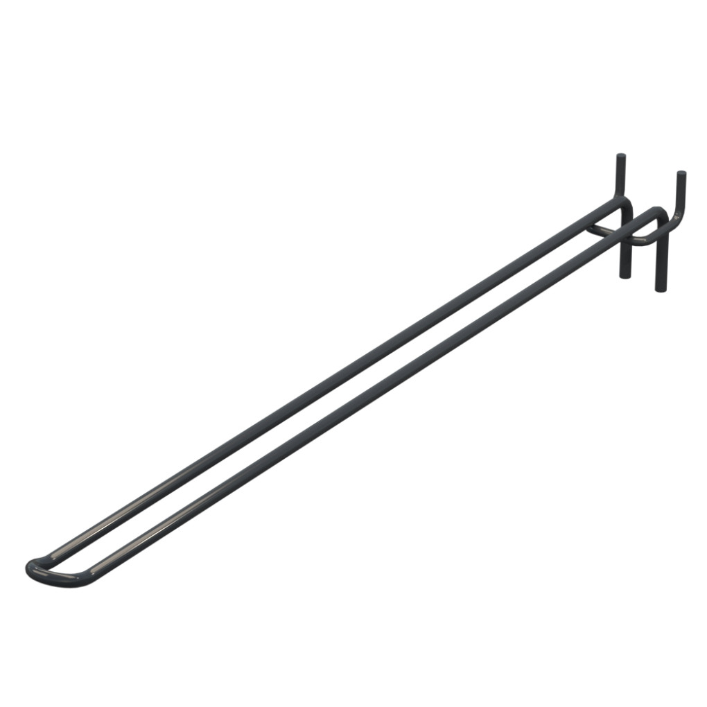 Крючок двойной для перфорации L-400 мм, d-5, Шаг 35 Антрацит RAL7024
