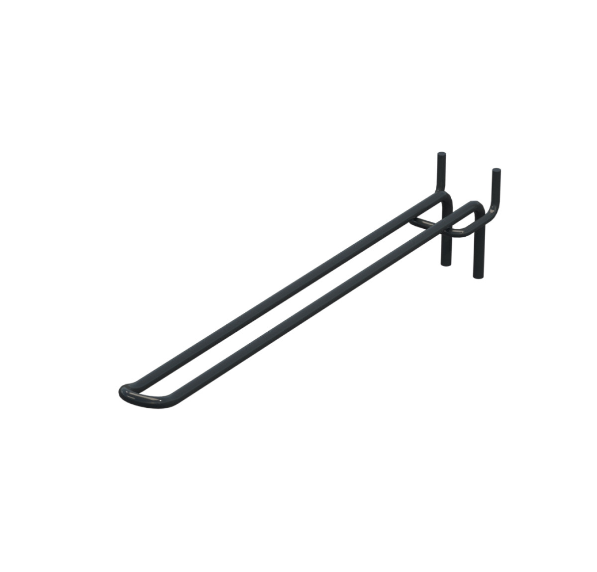 Крючок двойной для перфорации L-250 мм, d-5, Шаг 35 Графитовый RAL7016