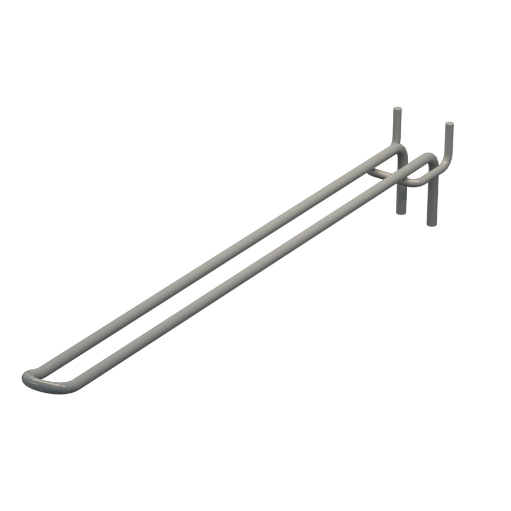 Крючок двойной для перфорации L-300 мм, d-5, Шаг 35 Серый RAL9006