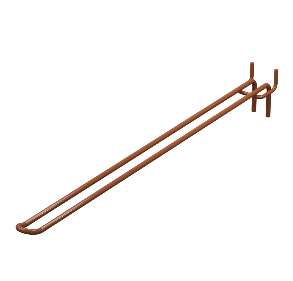 Крючок двойной для перфорации L-400 мм, d-5, Шаг 35 Коричневый RAL8023