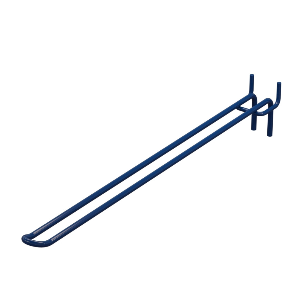 Крючок двойной для перфорации L-350 мм, d-5, Шаг 35 Синий RAL5002