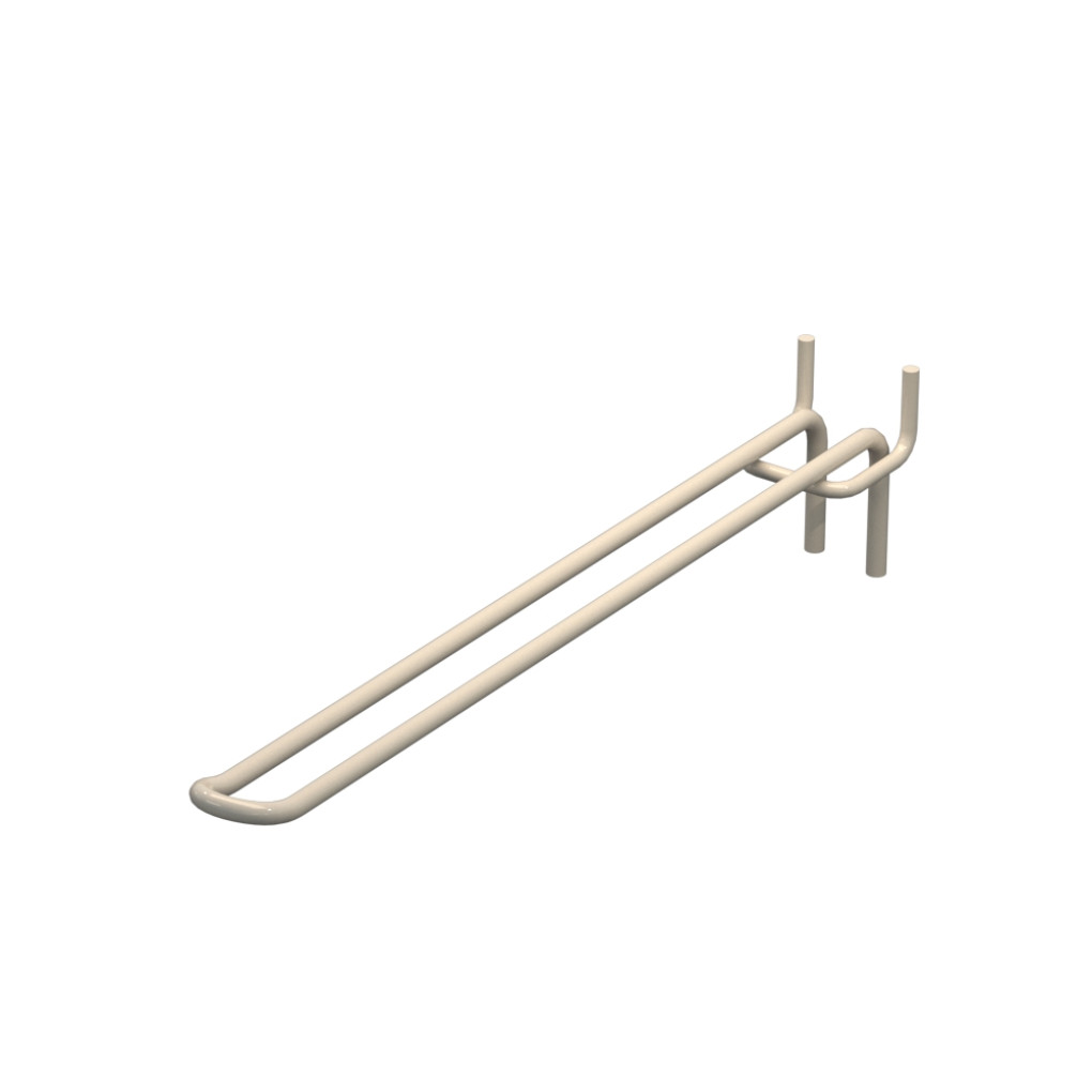 Крючок двойной для перфорации L-250 мм, d-5, Шаг 40 Бежевый RAL9001