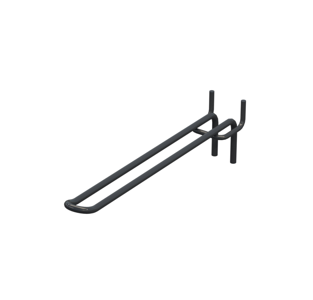 Крючок двойной для перфорации L-200 мм, d-5, Шаг 45 Антрацит RAL7024