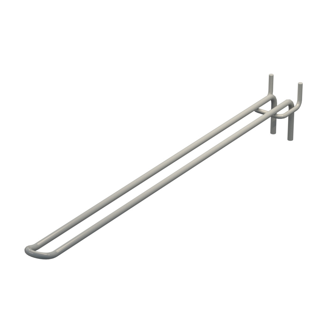 Гачок подвійний для перфорації L-350 мм, d-5, Крок 45 Світло сірий RAL7035