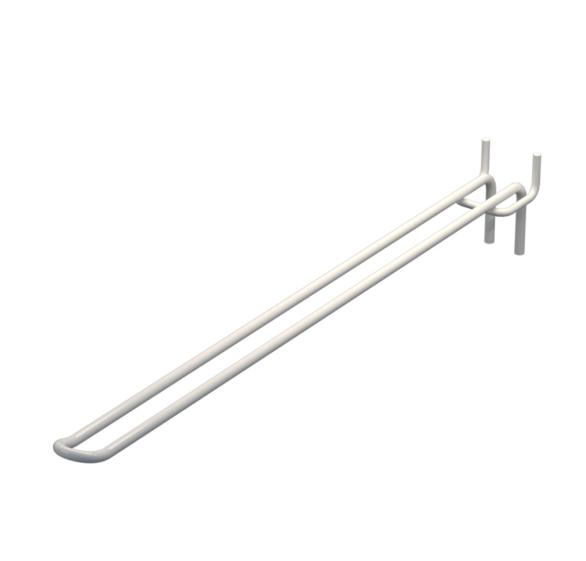 Крючок двойной для перфорации L-350 мм, d-5, Шаг 45 Белый RAL9003