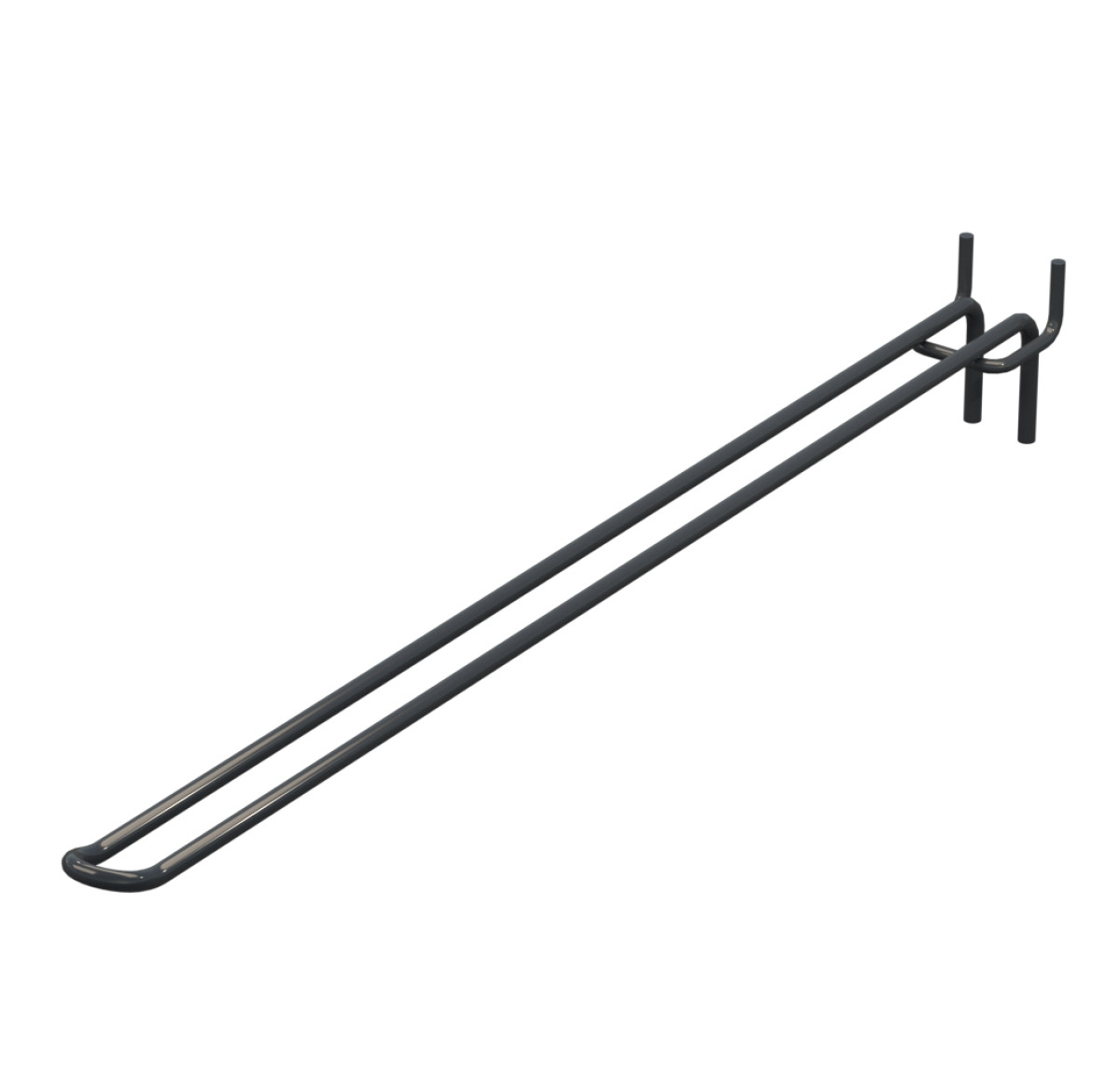Крючок двойной для перфорации L-400 мм, d-5, Шаг 50 Антрацит RAL7024