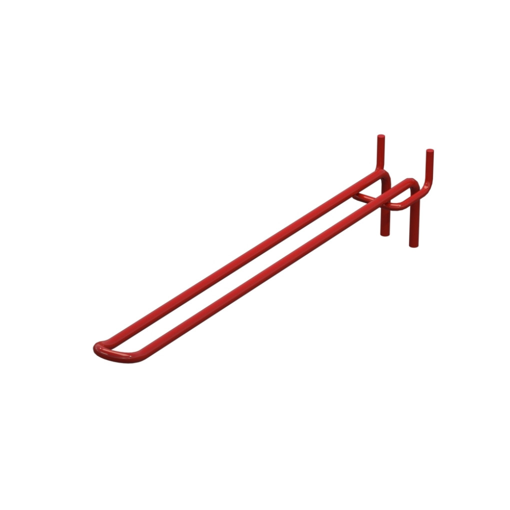 Крючок двойной для перфорации L-250 мм, d-5, Шаг 50 Красный RAL3020