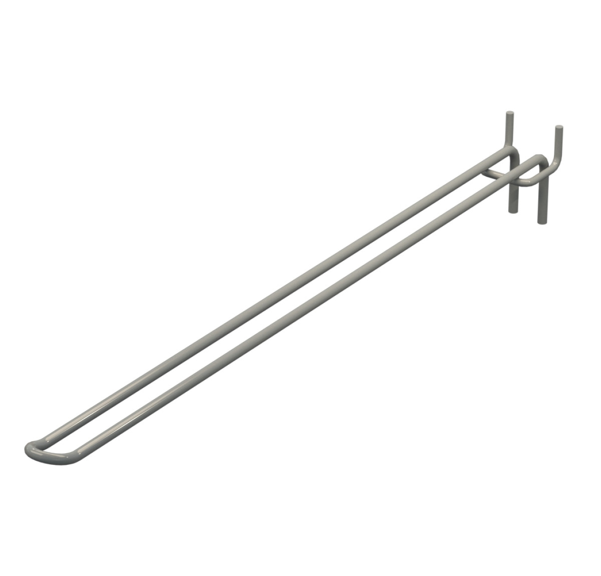 Крючок двойной для перфорации L-400 мм, d-5, Шаг 50 Серый RAL9006