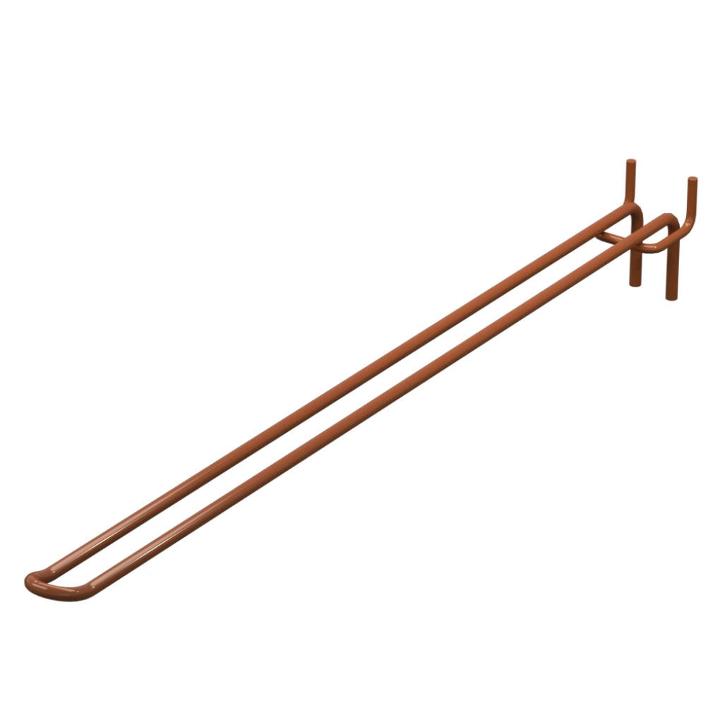 Гачок подвійний для перфорації L-400 мм, d-5, Крок 50 Коричневий RAL8023