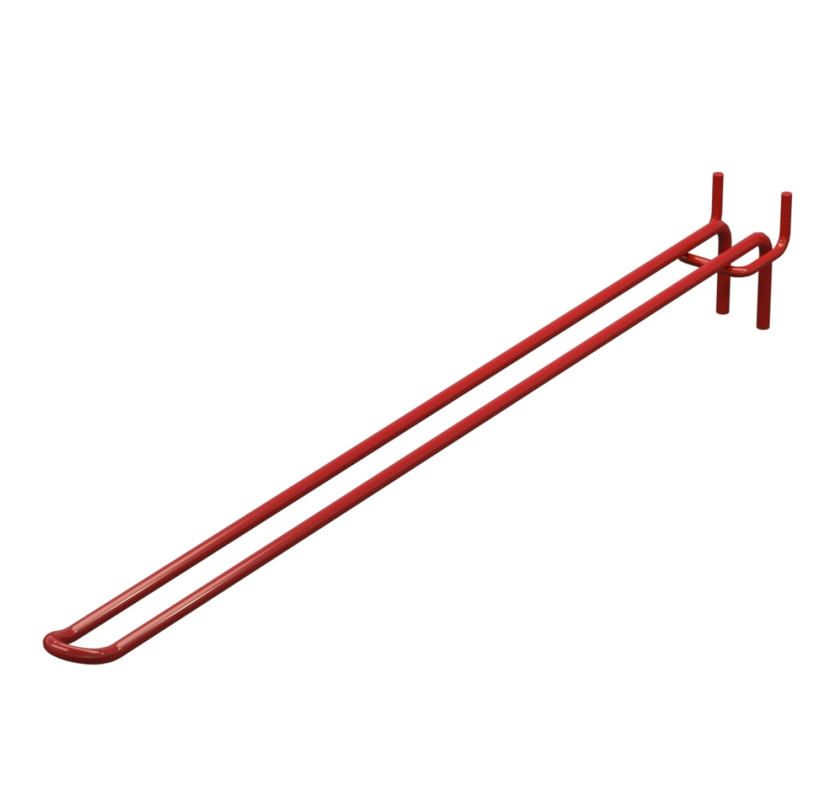 Крючок двойной для перфорации L-400 мм, d-5, Шаг 30 Красный RAL3020