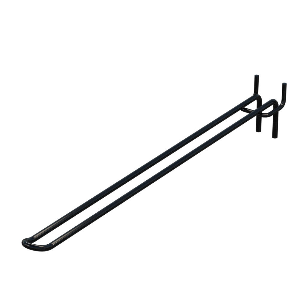 Гачок подвійний для перфорації L-350 мм, d-5, Крок 30 Чорний RAL9005