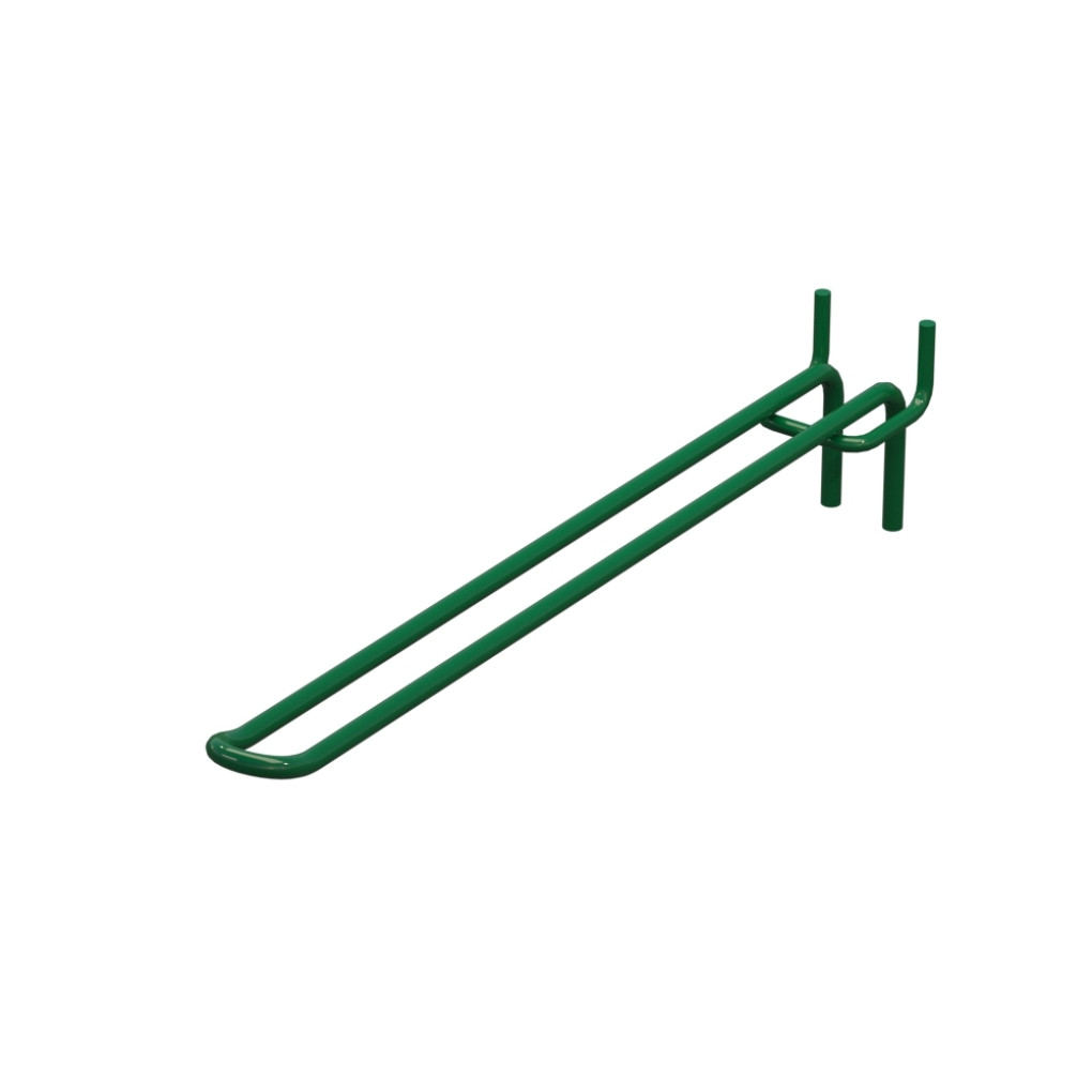 Гачок подвійний для перфорації L-250 мм, d-5, Крок 35 Зелений RAL6029