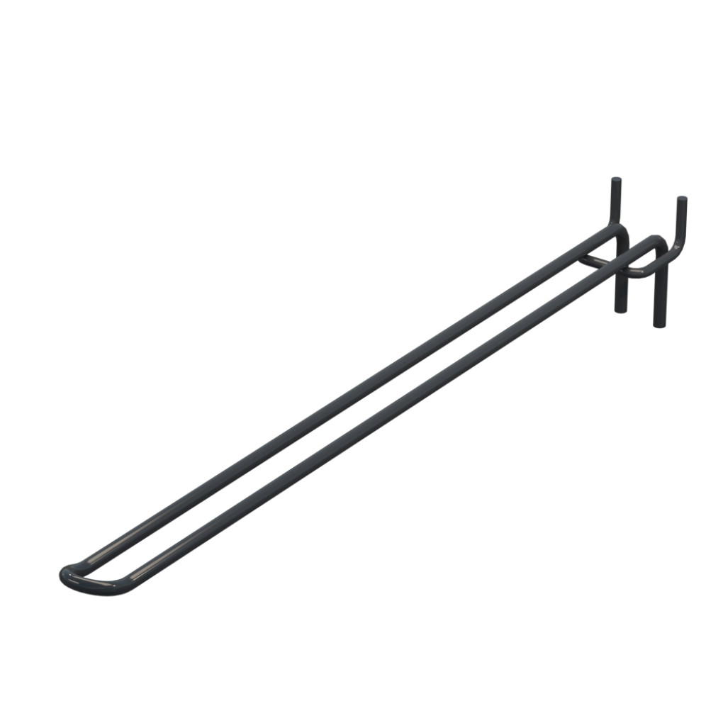 Крючок двойной для перфорации L-350 мм, d-5, Шаг 35 Антрацит RAL7024