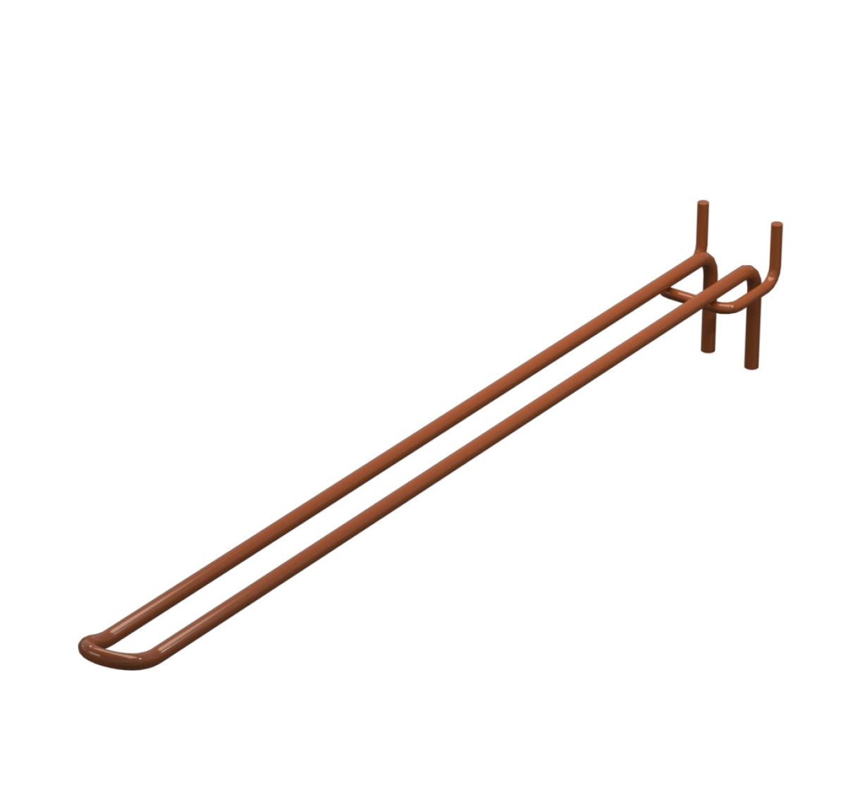 Крючок двойной для перфорации L-350 мм, d-5, Шаг 35 Коричневый RAL8023