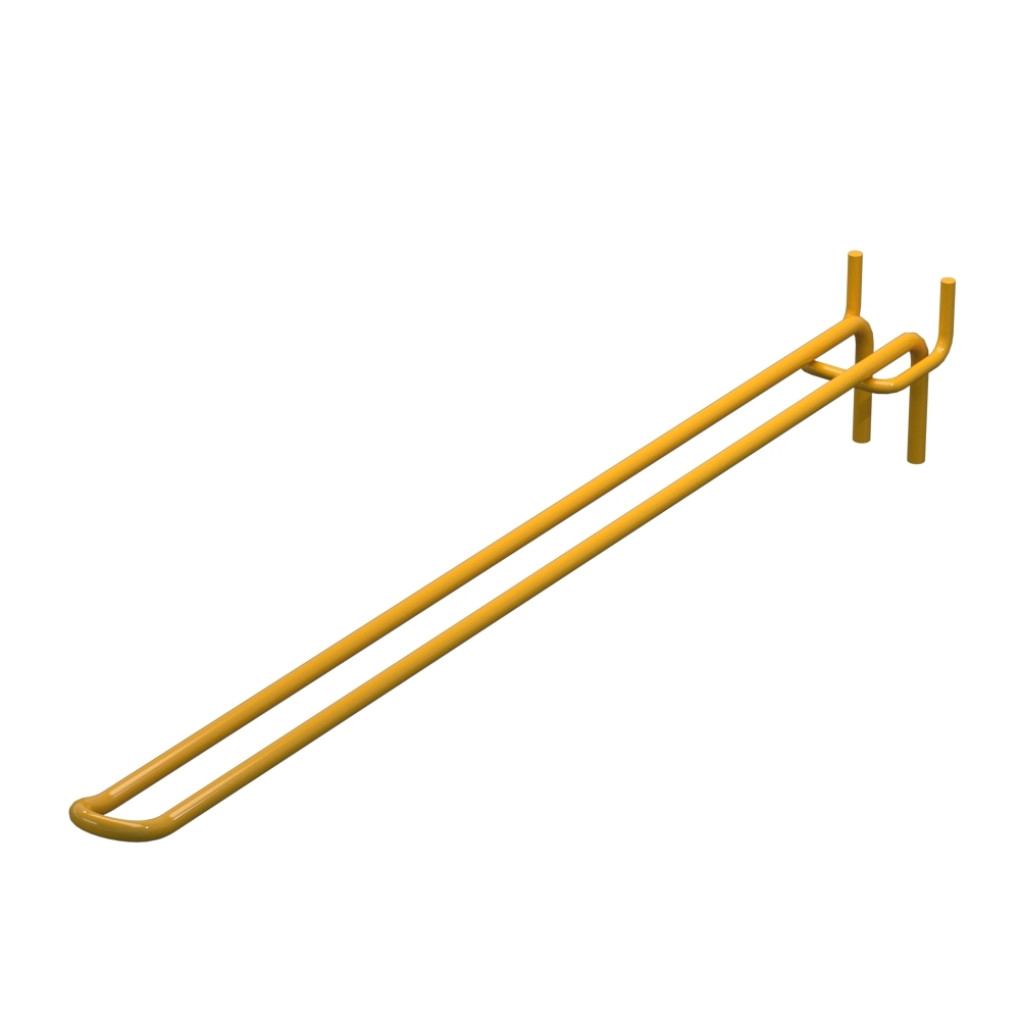 Крючок двойной для перфорации L-350 мм, d-5, Шаг 35 Желтый RAL1023