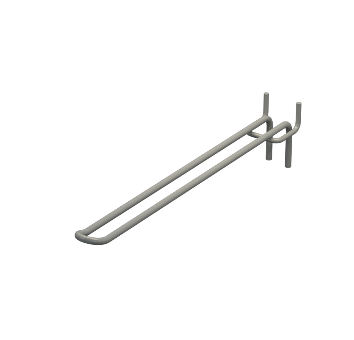 Крючок двойной для перфорации L-250 мм, d-5, Шаг 35 Серый RAL9006