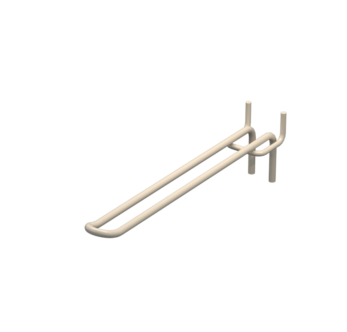 Крючок двойной для перфорации L-200 мм, d-5, Шаг 35 Бежевый RAL9001