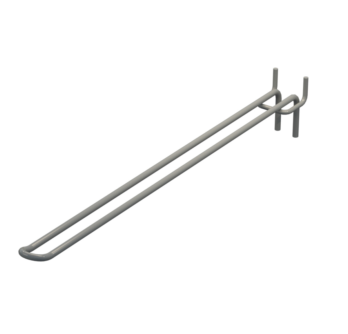 Крючок двойной для перфорации L-350 мм, d-5, Шаг 40 Серый RAL9006