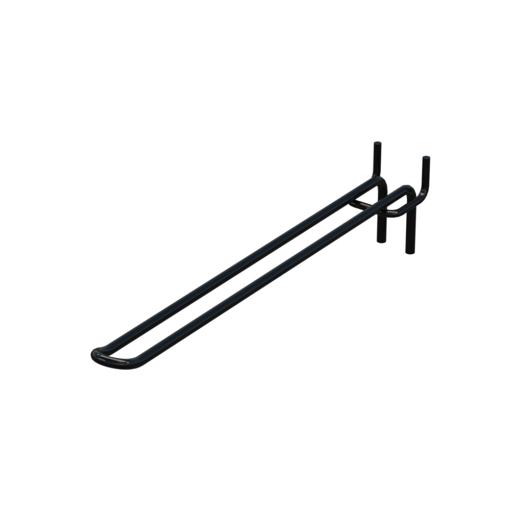 Крючок двойной для перфорации L-250 мм, d-5, Шаг 40 Черный RAL9005