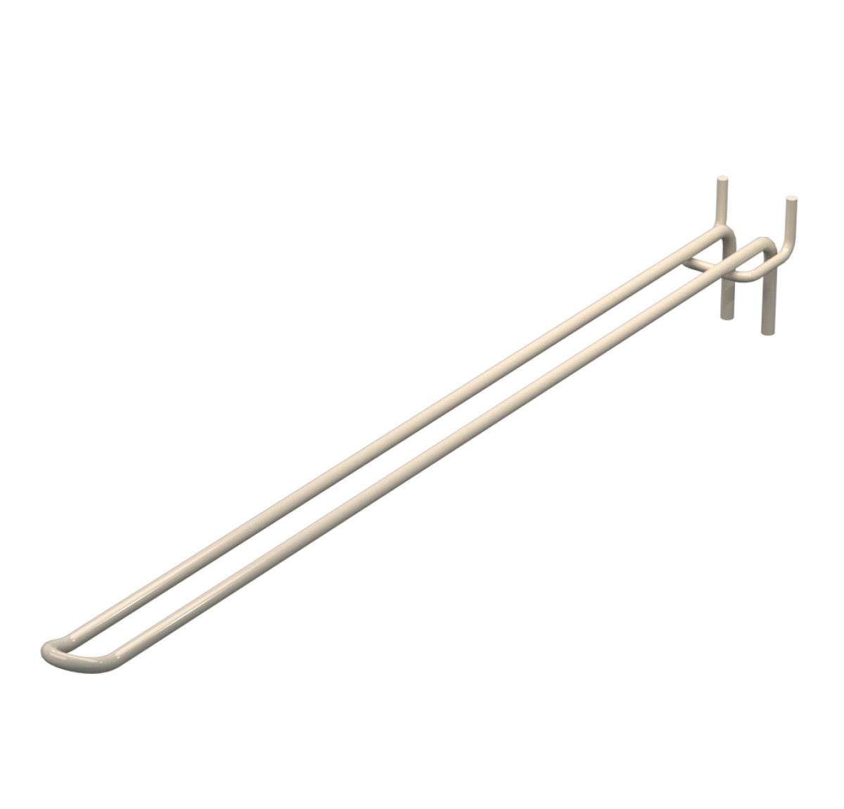 Крючок двойной для перфорации L-400 мм, d-5, Шаг 40 Бежевый RAL9001