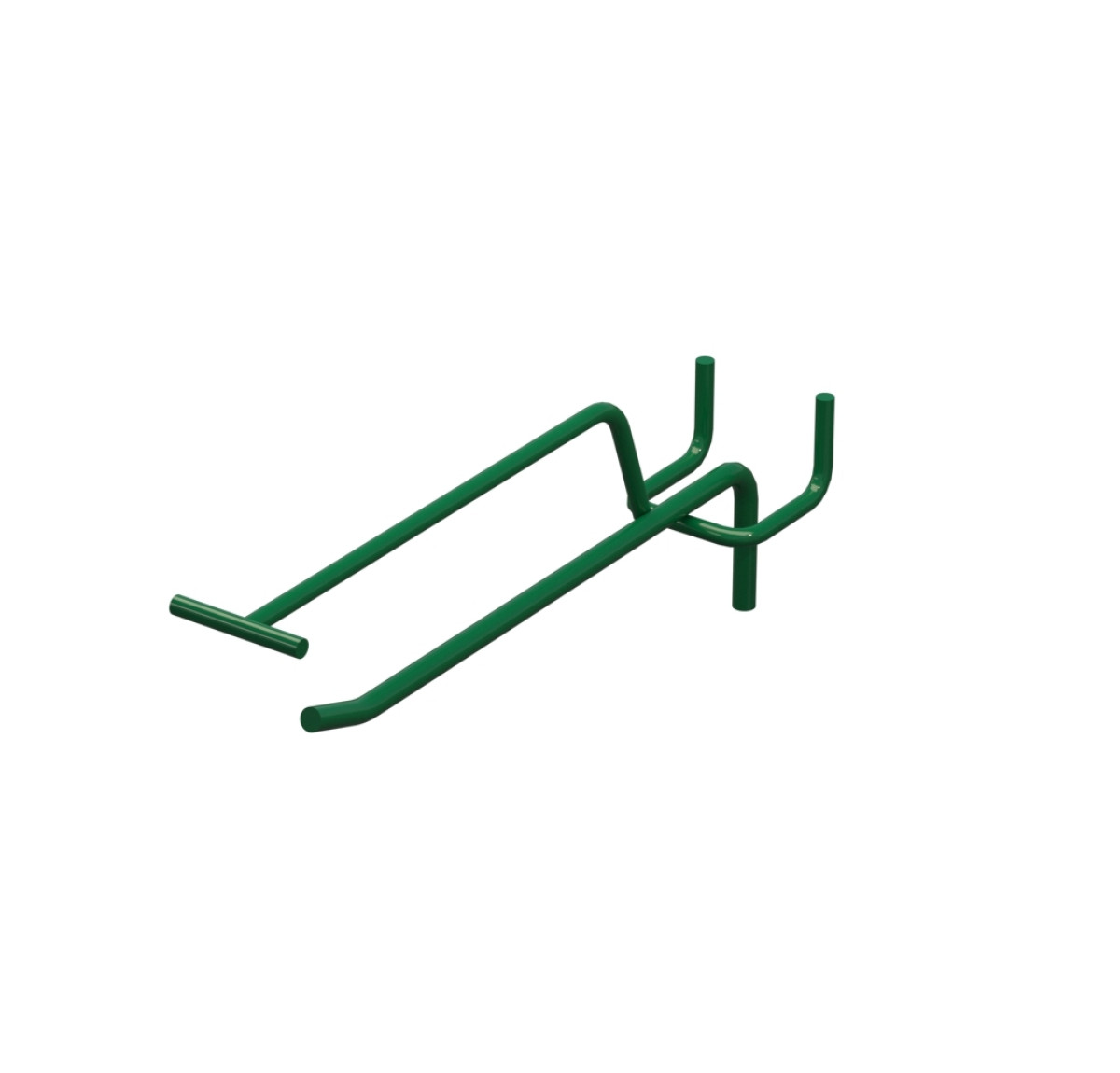 Крючок одинарный с ценникодержателем L-150 мм D-5 мм Зеленый