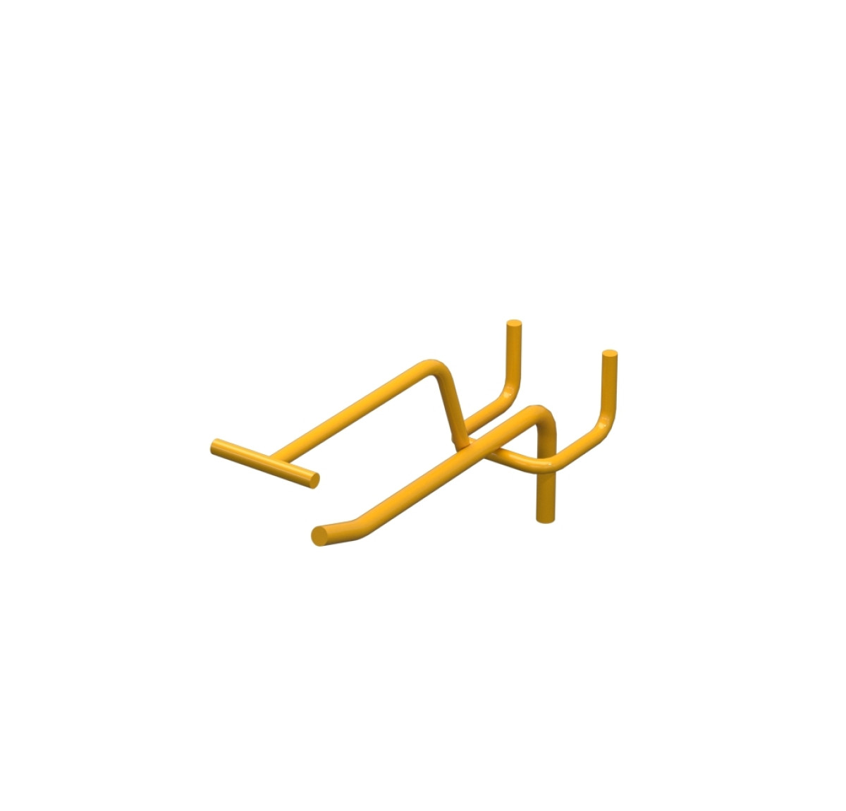 Крючок одинарный с ценникодержателем L-100 мм D-5 мм Желтый