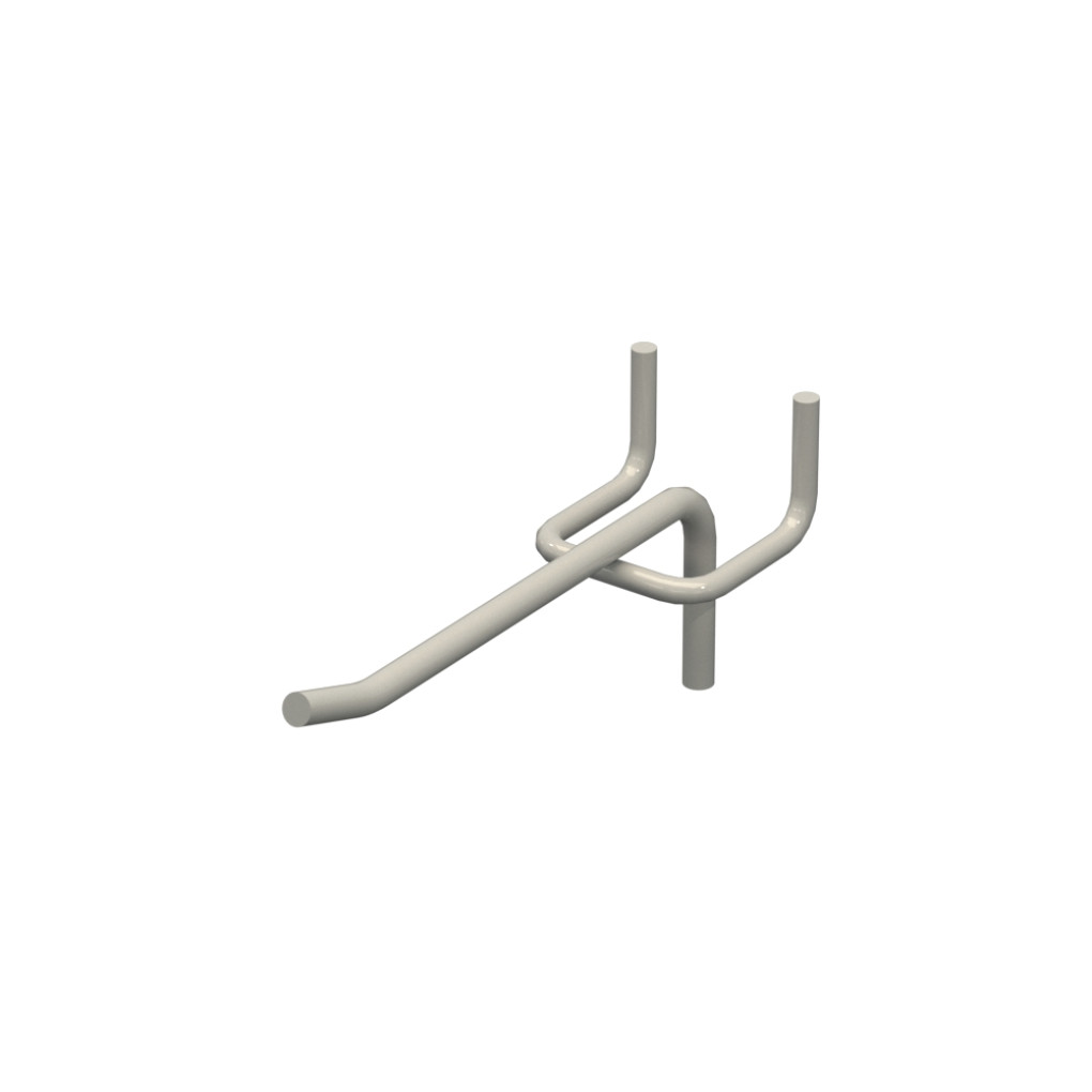 Гачок одинарний L-100 мм D-4 мм Світло сірий