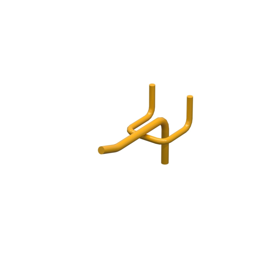 Гачок одинарний L-50 мм D-5 мм Жовтий